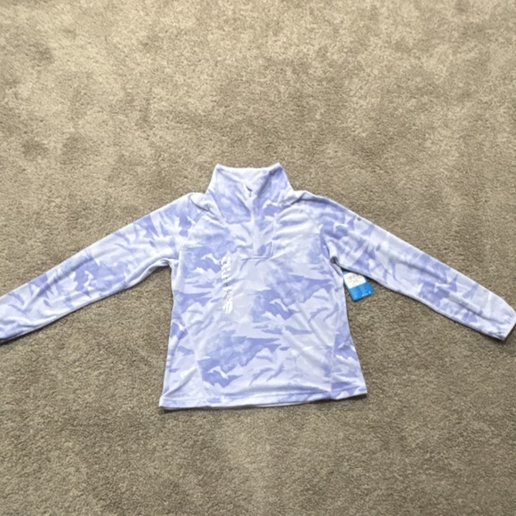 Columbia Other - Columbia Girls Fleece Tie-Dye Zip Jacket Purple White Size M Fall Winter Outdoor